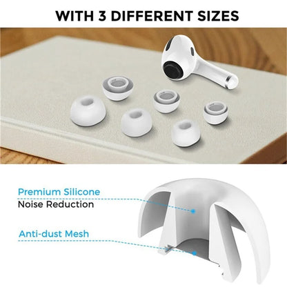 AHASTYLE WG86 2 Pairs Silicone Earphone Tips Replacement for Apple AirPods Pro 2, Size: S+L
