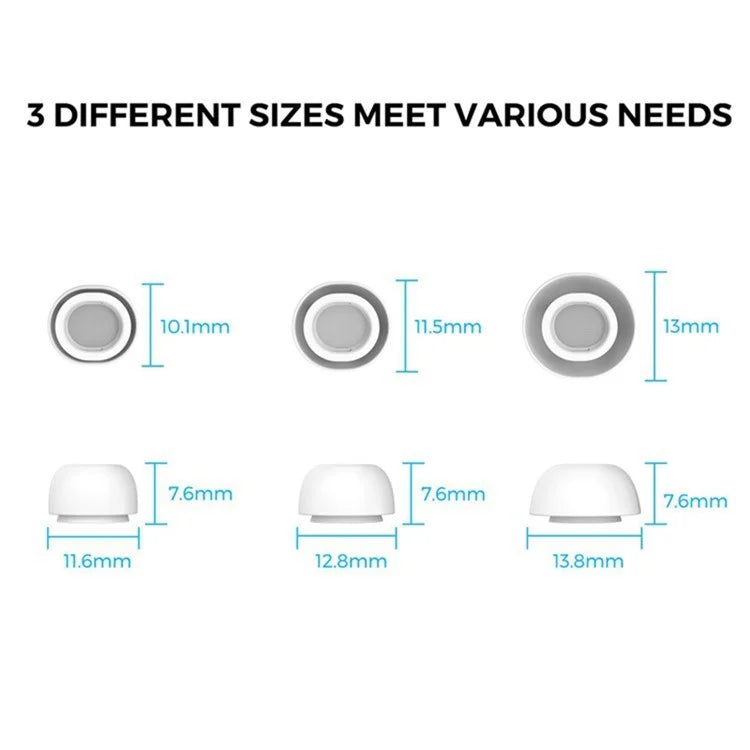 AHASTYLE WG86 2 Pairs Silicone Earphone Tips Replacement for Apple AirPods Pro 2, Size: S+L