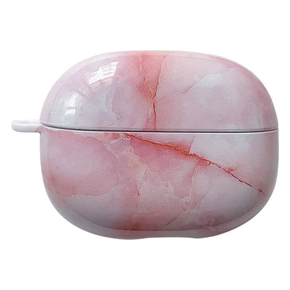 For Redmi Buds 5 Pro Marble Pattern PC Case Anti-scratch Bluetooth Earphone Cover+Pink