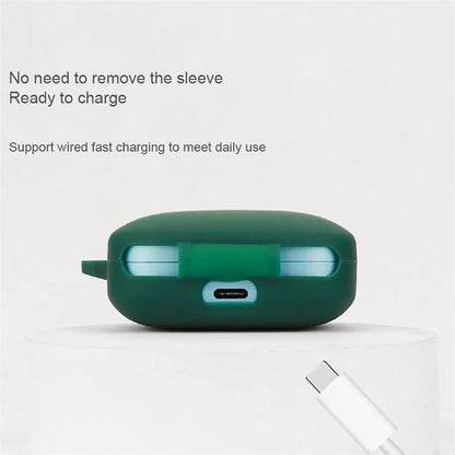 For OnePlus Buds 3 Silicone Case Bluetooth Headset Sleeve Cover with Buckle