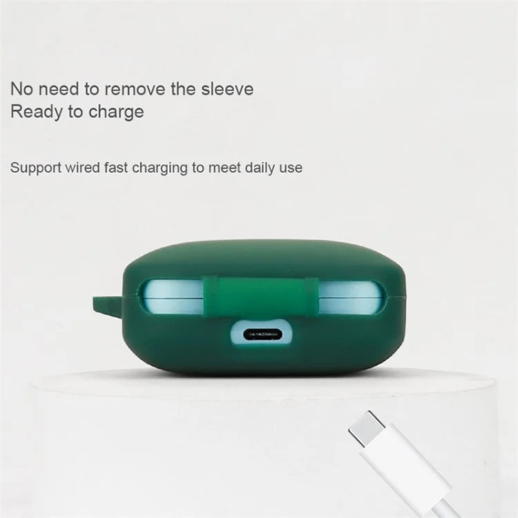 For OnePlus Buds 3 Silicone Case Bluetooth Headset Sleeve Cover with Buckle
