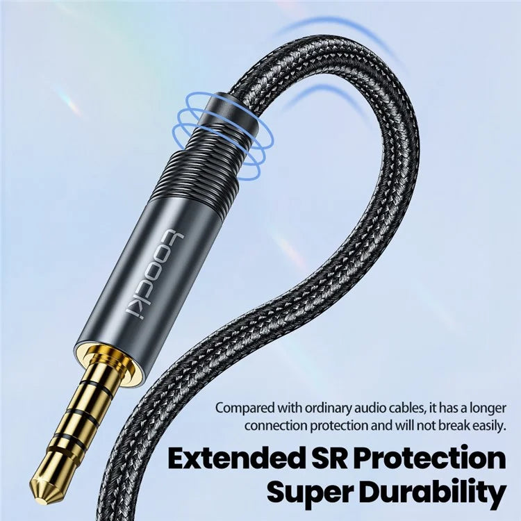 TOOCKI TQ-X41 3m AUX Extension Cable 3.5mm Male to Female Audio Cord Nylon Braided 4 Poles