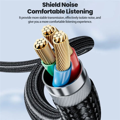 TOOCKI TQ-X41 3m AUX Extension Cable 3.5mm Male to Female Audio Cord Nylon Braided 4 Poles