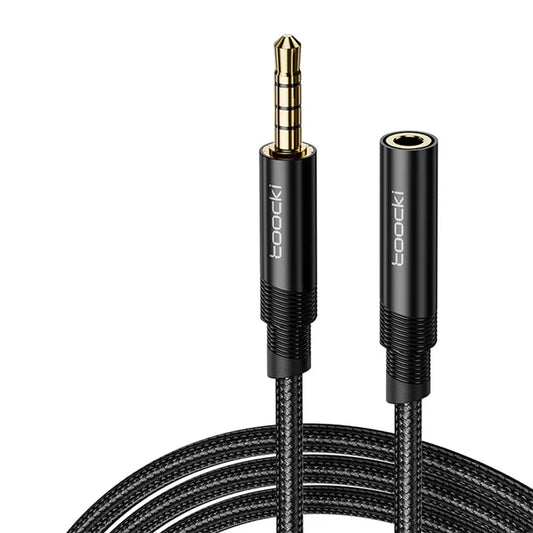 TOOCKI TQ-X41 Audio Extension Cable 2m 4 Section 3.5mm Stereo Jack Male to Female Cable