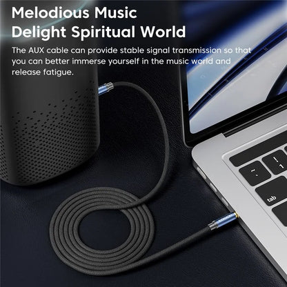 TOOCKI Q-YP05 2m Stereo Cable Cord 3.5mm AUX Audio Cable Male to Male