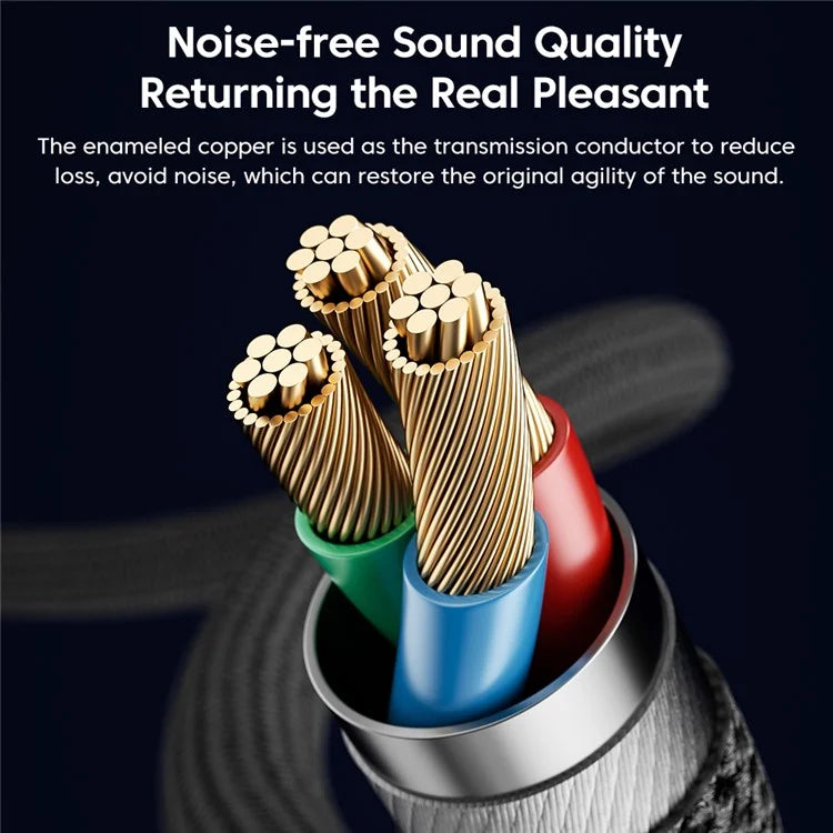 TOOCKI Q-YP05 2m Stereo Cable Cord 3.5mm AUX Audio Cable Male to Male