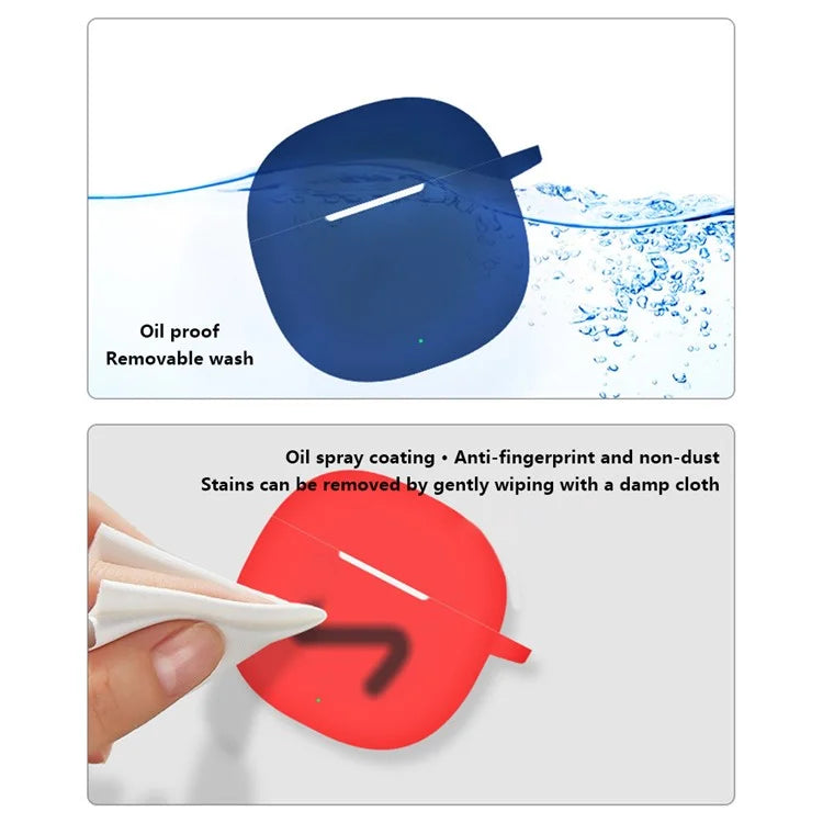 For Honor Earbuds X6 Bluetooth Earphone Silicone Case Anti-drop Cover with Hanging Buckle