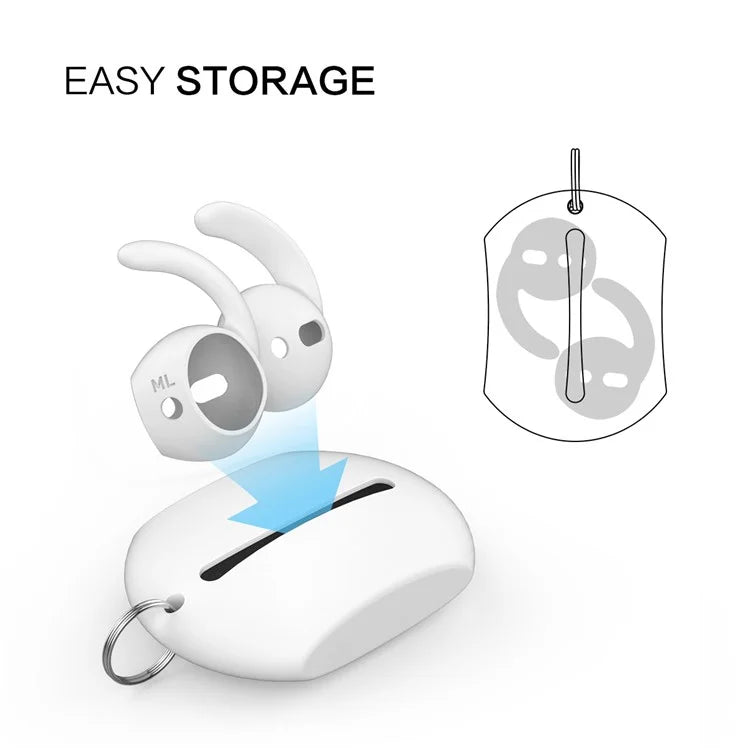 AHASTYLE PT60-3 For Apple AirPods 3 Ear Hooks Earbud Cap Lostproof Silicone Ear Tips, L