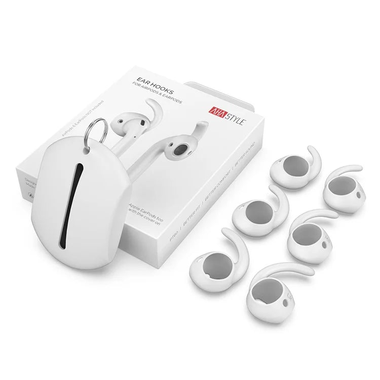 AHASTYLE PT60 3 Pairs For Apple AirPods with Charging Case (2016) / (2019) / AirPods with Wireless Charging Case (2019) Silicone Ear Cap, L