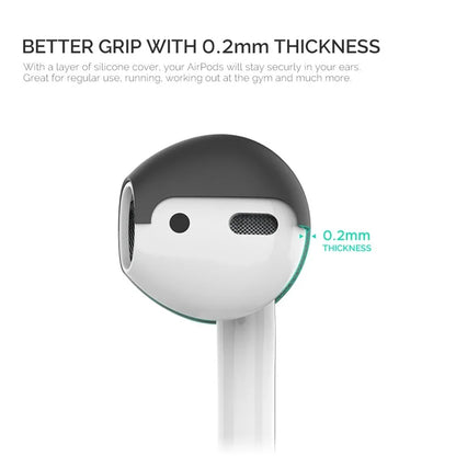 AHASTYLE PT76 For Apple AirPods 1 / 2 1 Pair Size L Slim Earbuds Cover Earphone Silicone Sleeve