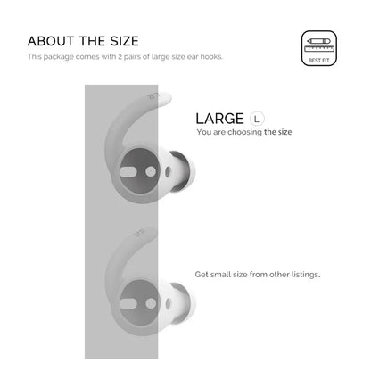 AHASTYLE PT40 1 Pair Size S Silicone Eartips for Apple EarPods / AirPods 1 / 2 Earhook Design Earbuds Cover