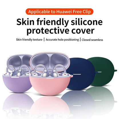 For HUAWEI FreeClip TWS Earphone Silicone Protective Case Anti-drop Cover
