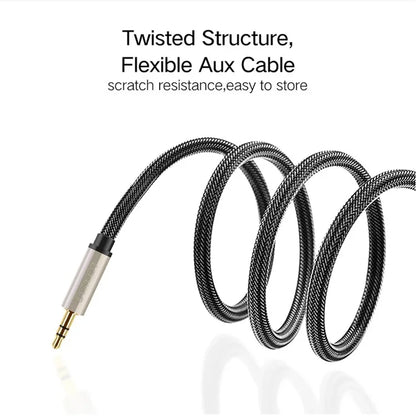 UGREEN AV125 40784 8m 3.5mm Male to Male Braided Audio Cable Stereo Sound AUX Cable