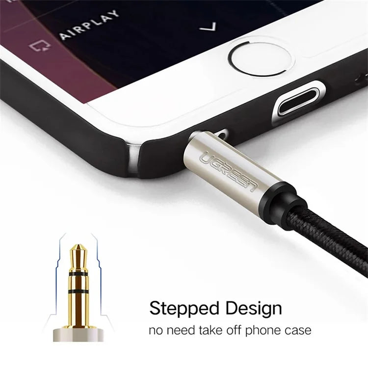 UGREEN 40782 3m Braided Audio Cable 3.5mm Male to Male AUX Extension Cord for Speaker TV