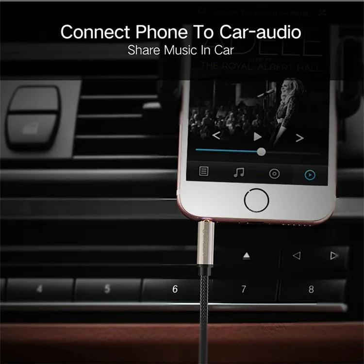 UGREEN 40783 5m Gold-Plated 3.5mm Male to Male AUX Extension Cable Headphone Car Audio Cord