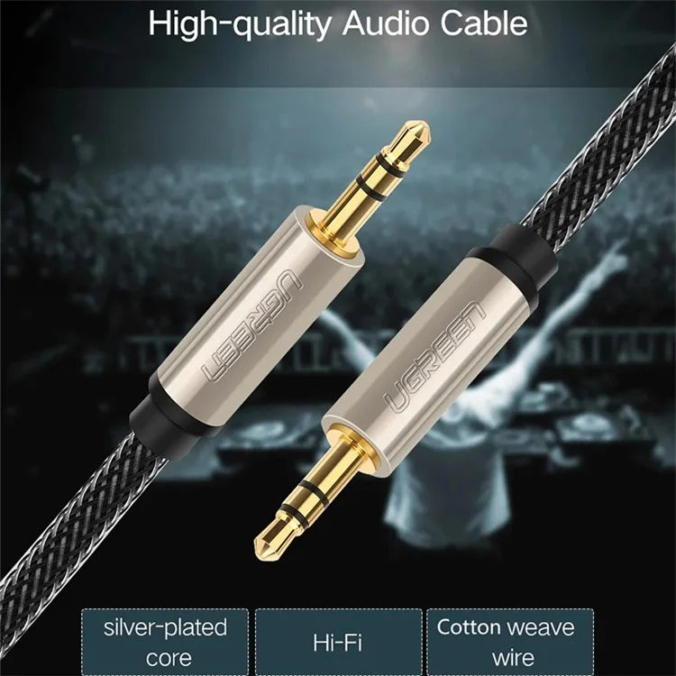 UGREEN 40783 5m Gold-Plated 3.5mm Male to Male AUX Extension Cable Headphone Car Audio Cord
