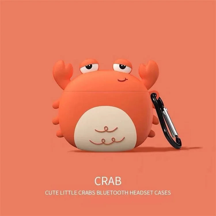 For Pro 4 Bluetooth Earphone Silicone Cover Cute Cartoon Case Anti-fall Protector