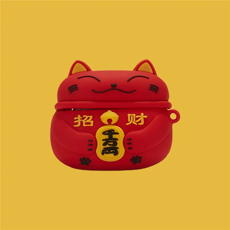 For Pro 4 Bluetooth Earphone Cover Cute Cartoon Silicone Case Anti-scratch Protector