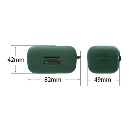 For MOMENTUM True Wireless 4 Earphone Case Silicone Protective Cover with Carabiner