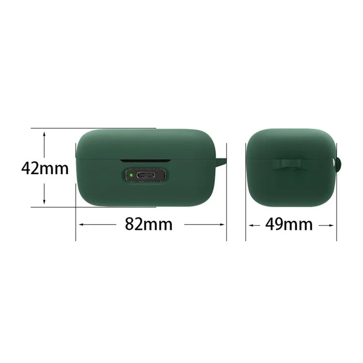 For MOMENTUM True Wireless 4 Earphone Case Silicone Protective Cover with Carabiner