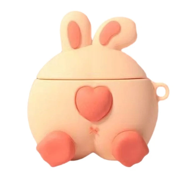 For Baseus W04 Lovely Cartoon TWS Earphone Anti-drop Case Soft Silicone Cover
