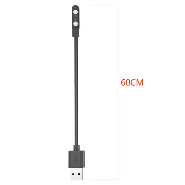 For QCY Watch GTC / Watch WA22GTCA USB 60CM Cable Magnetic Watch Charger Charging Dock