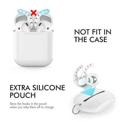 AHASTYLE PT14 for Apple AirPods with Charging Case (2016)  /  (2019)  /  AirPods with Wireless Charging Case (2019) 1 Pair Ear Hooks Ear Tips