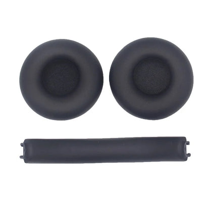 JZF-455 Ear Pads for Microsoft Modern USB-C Headset Protein Leather+Sponge Headset Ear Caps with Head Beam Sleeve