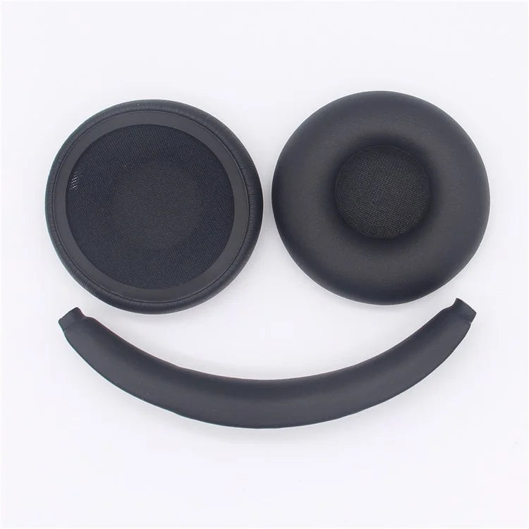 JZF-455 Ear Pads for Microsoft Modern USB-C Headset Protein Leather+Sponge Headset Ear Caps with Head Beam Sleeve