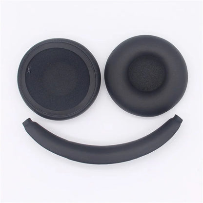 JZF-455 Ear Pads for Microsoft Modern USB-C Headset Protein Leather+Sponge Headset Ear Caps with Head Beam Sleeve