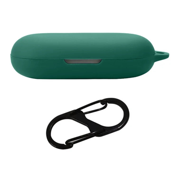 For Xiaomi OWS Earphone Cover Protection Sleeve Silicone Case with Buckleish Green