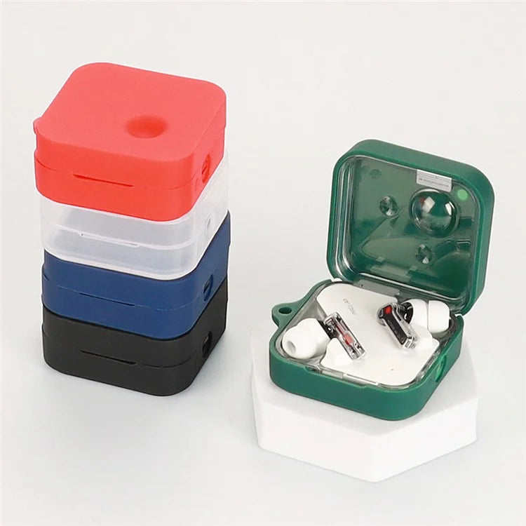 For Nothing Ear (3) Silicone Cover Wireless Bluetooth Earphone Case with Anti-lost Buckle