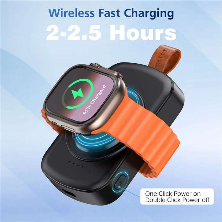 X27 For Apple Watch Series 1 2 / 3 42mm 4 / 5 / 6 / SE 44mm 8 / 7 / 9 45mm Ultra / Ultra2 49mmMagnetic Wireless Charger ABS+PC Power Bank