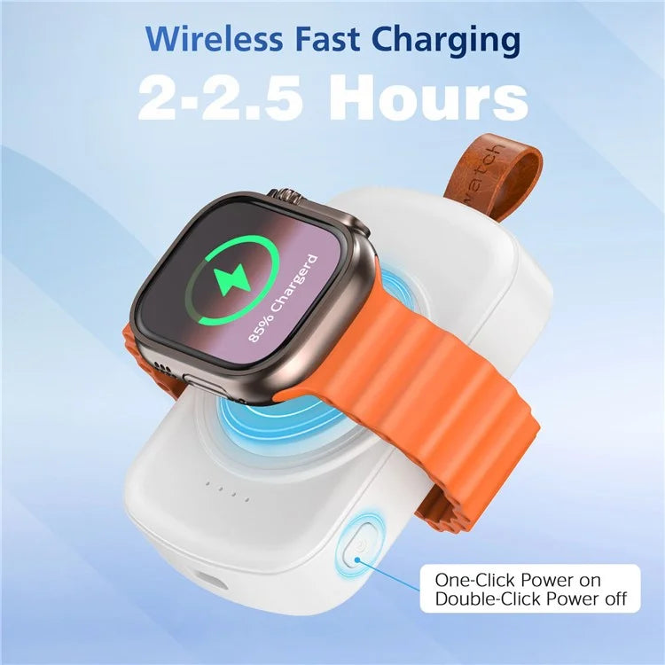 X27 For Apple Watch Series 1 2 / 3 42mm 4 / 5 / 6 / SE 44mm 8 / 7 / 9 45mm Ultra / Ultra2 49mm Magnetic Wireless Charger ABS+PC Power Bank