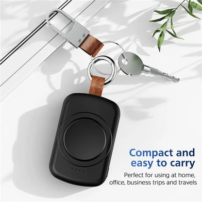 X27 For Samsung Galaxy Watch 6 / Watch 5 / Watch 4 40mm 44mm Magnetic Wireless Charger Power Bank with Keychain