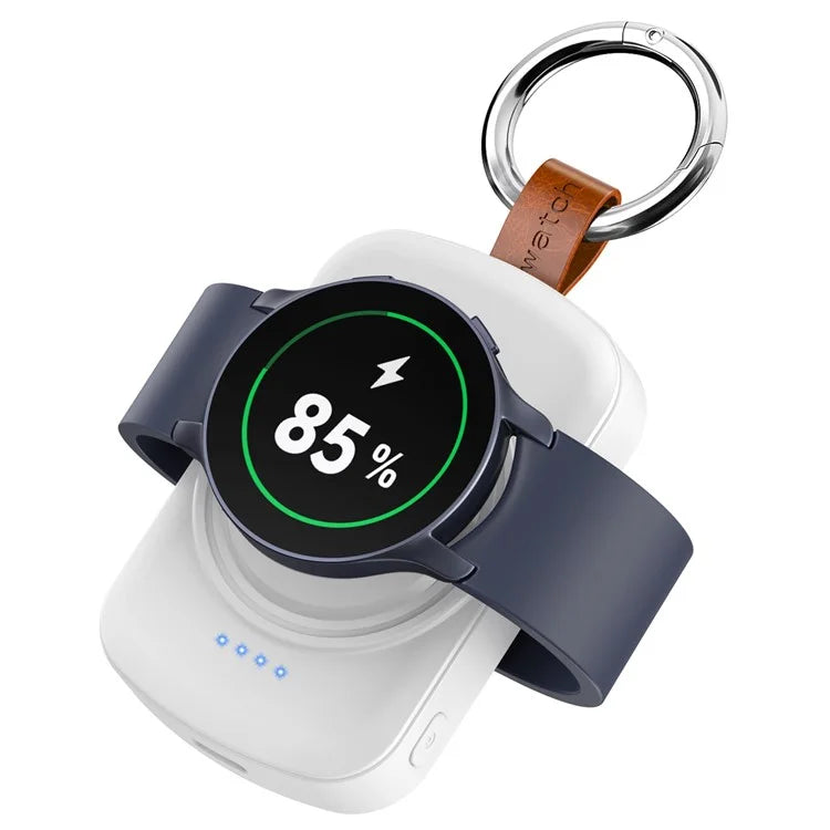 X27 For Samsung Galaxy Watch 6 / Watch 5 / Watch 4 40mm 44mm Magnetic Wireless Charger Power Bank with Keychain