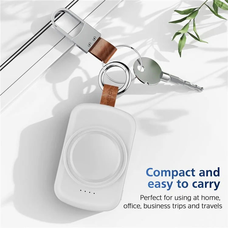 X27 For Samsung Galaxy Watch 6 / Watch 5 / Watch 4 40mm 44mm Magnetic Wireless Charger Power Bank with Keychain