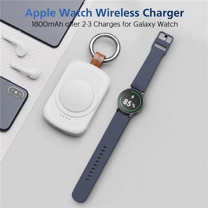 X27 For Samsung Galaxy Watch 6 / Watch 5 / Watch 4 40mm 44mm Magnetic Wireless Charger Power Bank with Keychain