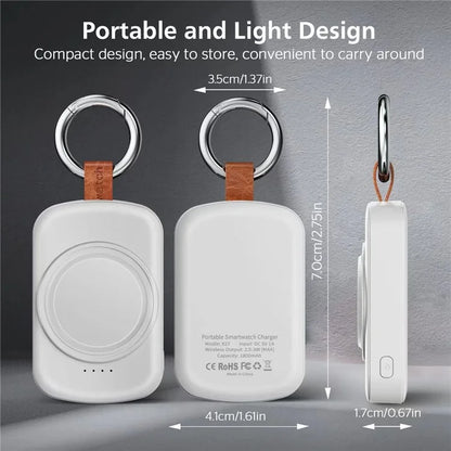 X27 For Samsung Galaxy Watch 6 / Watch 5 / Watch 4 40mm 44mm Magnetic Wireless Charger Power Bank with Keychain