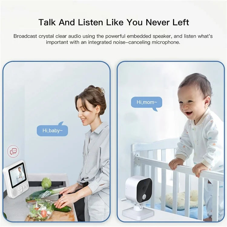 ABM900 Baby Monitor 2.8 inch Indoor Security Camera Two-Way Audio, Lullabies