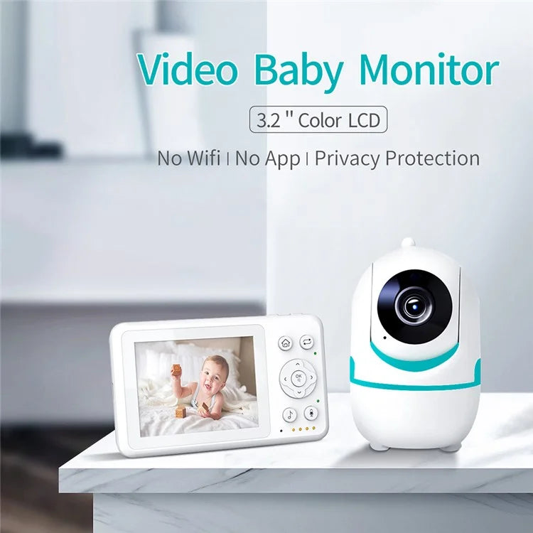 D031 3.2-inch LCD Baby Monitor 2 Way Voice Built-in Lullabies Home Baby Security Camera