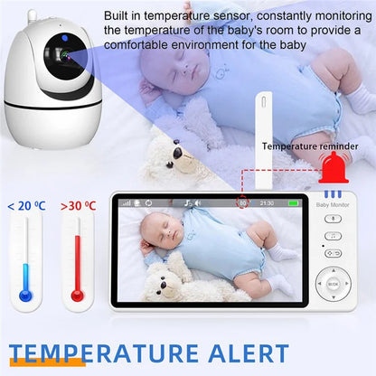 ABM501 5 Inch Video Baby Monitor 2.4G Wireless Two Way Audio Night Vision Security Camera