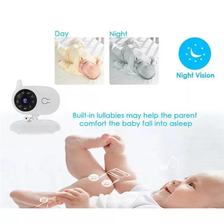 850 Baby Monitor with Camera and Audio 3.5inch Screen Support Two-Way Voice Infrared Night Vision