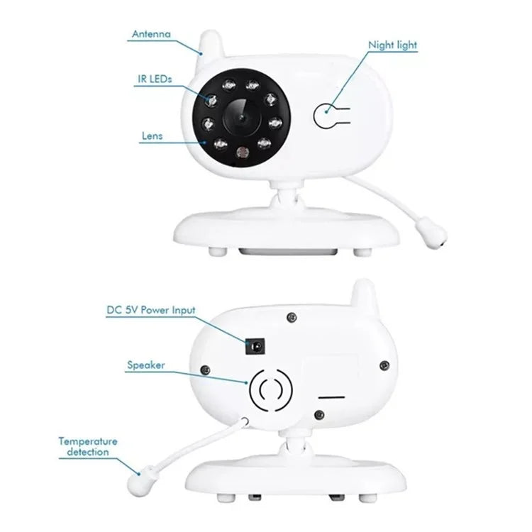 850 Baby Monitor with Camera and Audio 3.5inch Screen Support Two-Way Voice Infrared Night Vision
