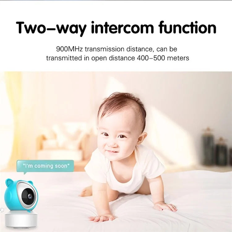 C8 5.0-inch Tuya APP Remote WiFi Camera Cry Detection Wireless Baby Monitor