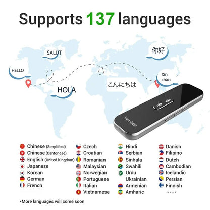 G6X Built-in 600mAh Battery Bluetooth 137 Languages Speech Translator for iOS, Android