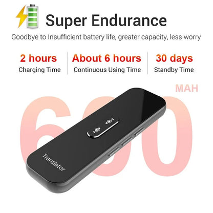 G6X Built-in 600mAh Battery Bluetooth 137 Languages Speech Translator for iOS, Android