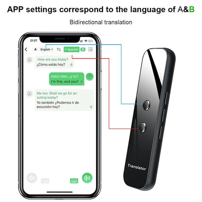 G6 137 Languages Voice Translator Rechargeable Bluetooth Smart Translation Stick