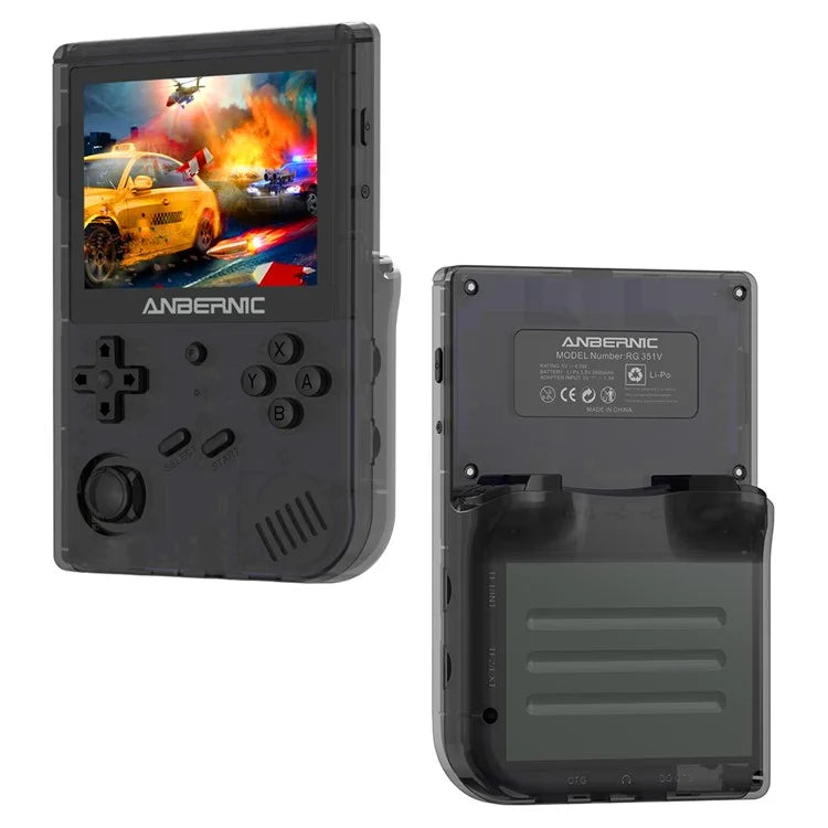 ANBERNIC RG351V 3.5-inch Display Handheld Game Console, Upgraded Version 16G+32G Built-In 3000 Games