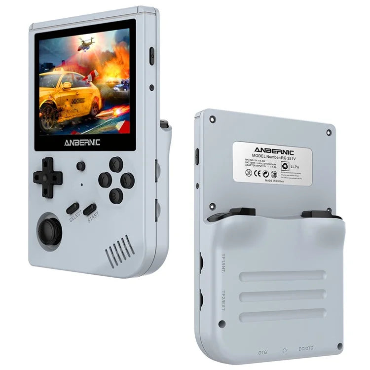 ANBERNIC RG351V 3.5-inch Display Handheld Game Console, Upgraded Version 16G+32G Built-In 3000 Games